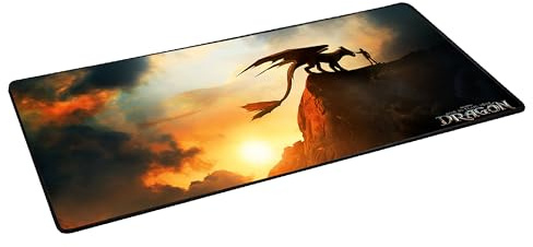 Elbenwald - XXL Gaming Mousepad mit Drachenzähmen leicht gemacht, Super Mario & Zelda 80 x 35 x 0,4 cm Wasserabweisend rutschfest (Drachenzähmen leicht gemacht)