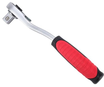 Cosiki Jeu de Douilles et de Cliquets Traversants, 17 Pièces, clé à Douille Cannelée Métrique à 12 Pans de 10 à 24 Mm, Adaptateur d'engrenage Bidirectionnel à 72 Dents avec Entraînement de 1/2 à