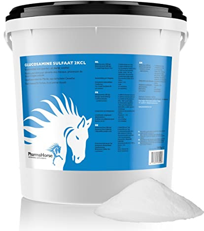 PharmaHorse Glucosamin Sulfat 2KLC | 100% frei von Zuckerzusätzen | 100% reines Glucosamin Sulfat | Dopingfrei | 5000 Gramm
