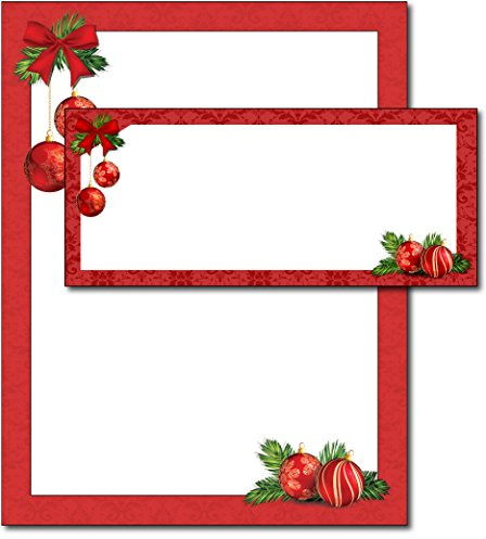 Weihnachtszwiebeln Weihnachts-Papier und Umschläge, Rot, 40 Sets