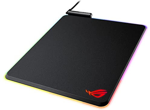 ASUS ROG Balteus Vertical Gaming Mouse Pad with Hard Micro-Textured Gaming Surface, USB pass-through, Aura Sync RGB Lighting and Non-Slip Base (12.6” X 14.6”)