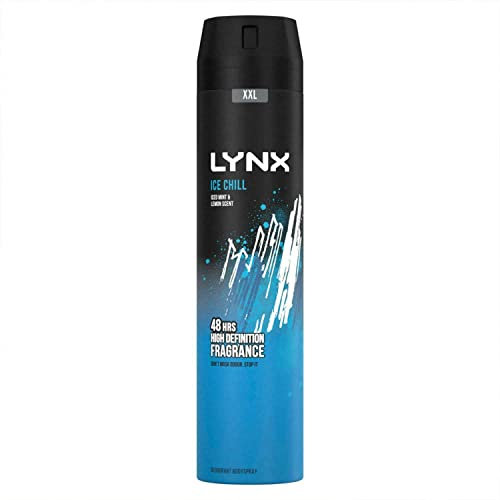 Lynx Ice Chill Aerosol Body Spray Men's Deodorant Spray with an iced mint & lemon scent for 48 hours of odour-busting, high definition fragrance 250 ml