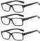Suertree Lesebrille 3 Pack Brillen Scharnier Lesebrillen Sehhilfe Augenoptik Brille Lesehilfe für Damen Herren BM521 3.0X