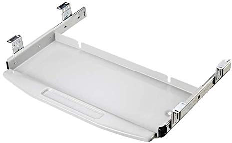 Keyboard Tray Keyboard Drawer Under Desk Extender Tray Lift Keyboard and Mouse Riser Slide Drawer Table Mount Armrest Shelf Stand Computer Elbow Arm Support (Color : White, Size : 2)