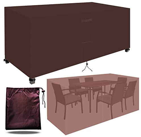 Housses de meubles de terrasse imperméables, 230 x 165 x 80 cm, housses de spa pour jacuzzi, rectangulaires, coupe-vent, tissu Oxford 420D très résistant et indéchirable avec ruban imperméable et