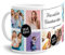 Foto-Tasse selbst gestalten mit Text & Collage für 8 Fotos - Geschenk für Familie, Freunde, Geburtstag, Weihnachten - Keramik Weiß, 300 ml I Personalisiert