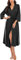 MAGIC ARMOR Bademantel Für Damen Leichter/Damen Morgenmantel,3/4 Ärmeln Morgenmantel V-Ausschnitt Kimono Roben Langes Nachthemd für Nachtwäsche,Schwarz L