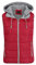 YOUTHUP Women's Quilted Gilet with Hood Thick Casual Body Warmer Full Zip Sleeveless Jacket, Red, XL