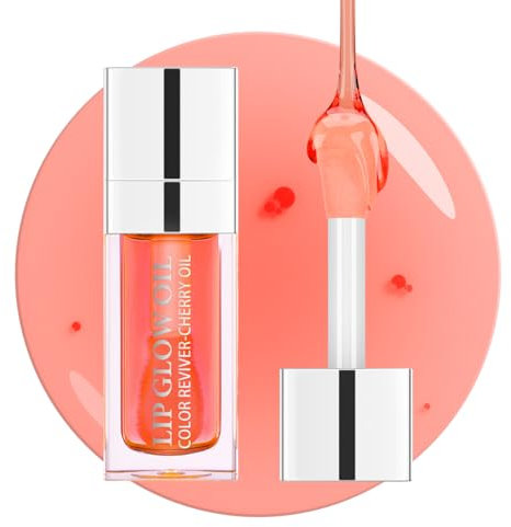 Ofanyia Hydrating Lip Glow Oil, Plumping Lip Gloss Tinted Lip Balm Transparent Lip Care, Long Lasting Hydrating Lip Gloss Tinted Lip Non-sticky, Lip Tint Lip Care Oil