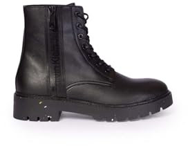 Calvin Klein Herren Combat MID Laceup Boot LTH Stiefeletten, Black/Speckle, 43 EU
