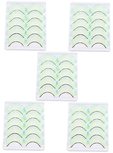 minkissy 25 Paires Cils De Filles Faux Cils Pour Femmes Cils D'halloween Dramatiques Extensions De Cils Fluo Cils Pelucheux Cosplay Faux Cils Fluorescence 3d Imitation Vison Se Déployer