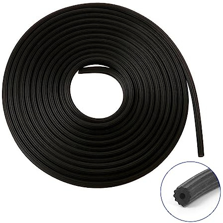 Lussgucc Fensterscheiben-Spline, 0,3 cm x 30,4 m, Ersatz, rund, schwarz, Fenster-Halterung, Spline, Fensterscheiben-Reparatur
