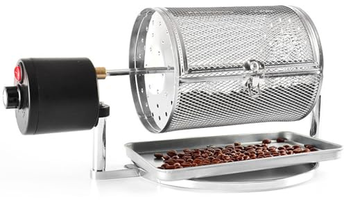 PEIXEN Tostador de café automático de 800 g de Capacidad, Tostador de café de Tambor eléctrico, Tostador de Granos de café de Tambor de Acero Inoxidable para tostar café, Granos crudos, maní