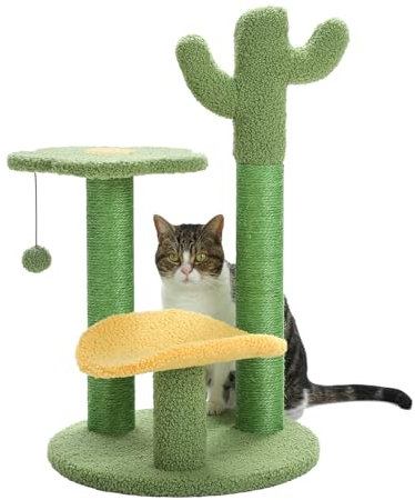 Made4Pets Tiragraffi per Gatto, Accessori Gatti a forma di Cactus