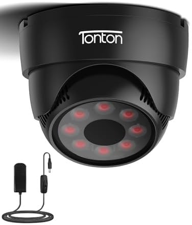 Tonton Infrarot Strahler, IR Illuminator, 20M Zusatzlicht Beleuchtungslampe für Quest3/Quest2/PS VR2 Playstation(PSVR2)/ PS5 VR2/CCTV Überwachungskamera, No-Light Disturbance, 2M EU Netzteil, Schwarz