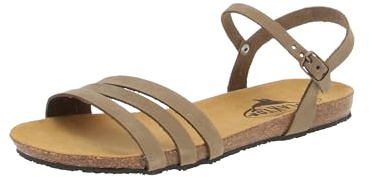 PLAKTON 575080 Mam Alou Nobuck - Damen Schuhe Sandaletten - Kaki, Größe:41 EU