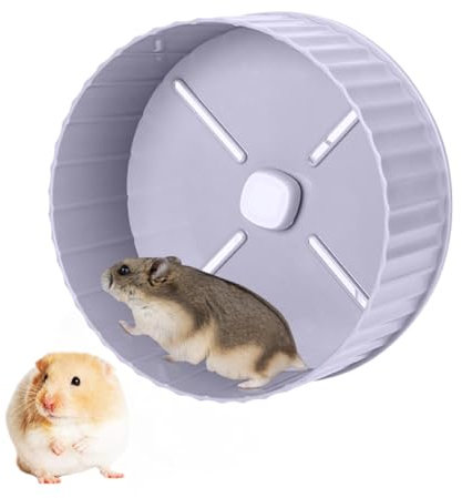 HyzaPhix Hamsterrad, 17cm Laufrad Hamster Leise Hamster Spielzeug, rutschfeste Laufscheibe für Totoro Mouse Eichhörnchen Chinchillas Kleintier Haustier (Lila)