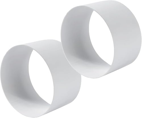 Vent Systems 150 mm 2 Pack Female Duct Connector - Plastic HVAC Ducting Fittings - Dryer Air Ventilation System Tube Adapter - for Rigid Vent Hose Pipe