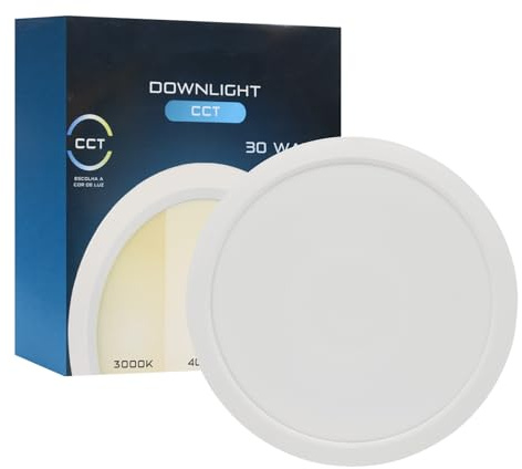 Maxled, Light is Led! Downlight Led Panel Redondo Extraplano Techo Empotrable 30W 3200 LM Φ295 MM Ojo de Buey CCT Blanco Cálido Neutro Frío 230V Focos Techo Ultrafino Empotrables No regulable
