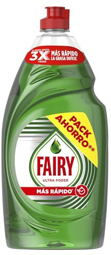 Fairy Ultra Poder Original Líquido Lavavajillas 900ML Fórmula Efectiva Que Deja Los Platos Relucientes, Impresionante Poder Antigrasa