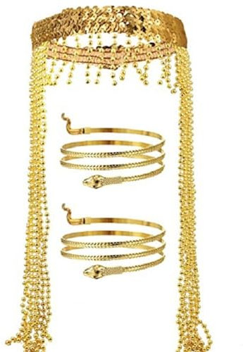 ZHENGCI Kopfschmuck, Cosplay, ägyptisches Stirnband für Damen, Schlangenform, Armreif, Halloween, Haarband, Karneval, Party, Kopfbedeckung für Jugendliche und Erwachsene