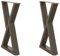 vidaXL Pieds de Table à Manger 2 pièces Acier Naturel 60 x (72-73,3) cm Acier