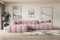 ALTDECOR Ecksofa in L-Form Corner Sofa Bett Eckcouch Couch Wohnlandschaft Cauchsofa Olea-L2-289x176x71 cm Rosa