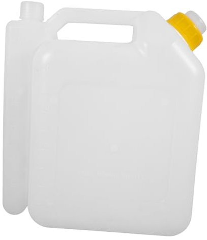 HANABASS 4l Engine Oil Mixing Bottle Injection Hose for 2 Stroke Chainsaw Lawnmower and Drill, Translucent Graduated Petrol Dispenser for Accurate -Oil Ratio