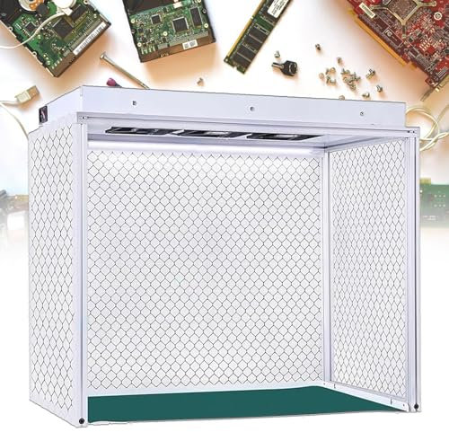 Vertikale Laminar-Flow-Abzugshaube aus Aluminium, geräuscharme Laborabzüge mit HEPA-Filter und Lampe, Luftstrom-Reinigungsbank für staubfreies Arbeiten in Telefonreparaturwerkstätten und Labors