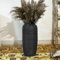 JIDOFUE Schwarz Große Rustikale Keramik Bodenvase, 40cm, Vintage Boho Vase für Heimdekoration, Texturierte Terrakotta Vase für Wohnzimmer, Regal oder Eingangsbereich