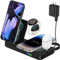 4 in 1 Foldable Wireless Charger Compatible with Google Pixel Watch 3/2, 9 Pro/9/8 Pro/8a/8/7/Pro, Charging Station for Apple, Pixel Buds Pro/2, Chargers for Multiple Devices (Not for 9 Pro Fold)