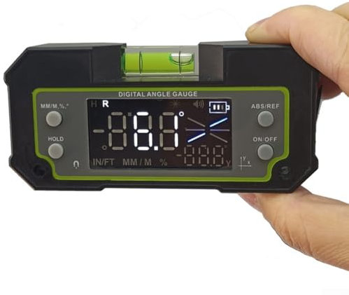 HOHOVYVY Wasserwaage Digital,Digitaler Horizontaler Neigungsmesser Kompatibel Mit-Bluetooth Zweiachsiger LCD-Winkelmesser(DC170W)