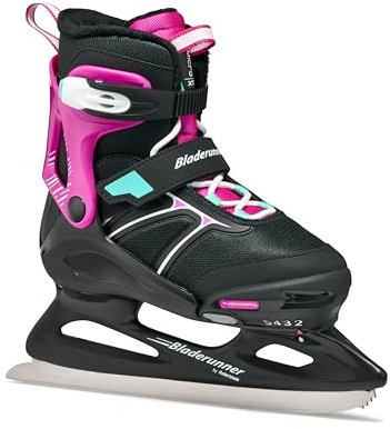 Bladerunner Micro XT Ice Schlittschuh Grössenverstellbar, Jungen, Schwarz/Fuchsia, 32-37