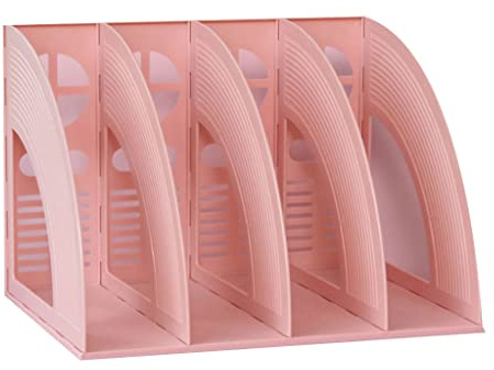 Porte-documents de table A4 incliné pour livres d'étude, bureau, rangement pour étudiants, adultes, magazines, étagères en carton blanc