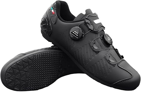 Treer Rennradschuhe Mountain Bikes Schuhe Herren Damen, Gummisohle Rennrad Schuhe Ohne Klampe Fahrradschuhe Schuh Kompatibel Outdoor Radschuhe Fahrrad