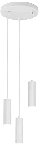 Trio Leuchten Pendelleuchte Soka 367730331, Metall Weiß matt, exklusive 3x GU10