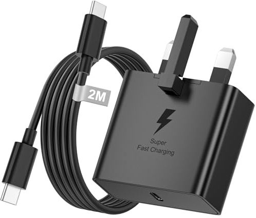 45W USB C Plug and Cable 2M USB C Charger, Type C Charger Cable Fast Charging USBC Plug for Samsung Galaxy S26/S25 Ultra/S25/S24/S23/S22/S21/S20FE/S10/A53/A54/A55/A13, Super Fast Charger for Samsung