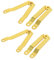 sourcing map 4pcs Charnière Porte Coffret bijoux Soutien du couvercle Ton or épaisseur 1mm
