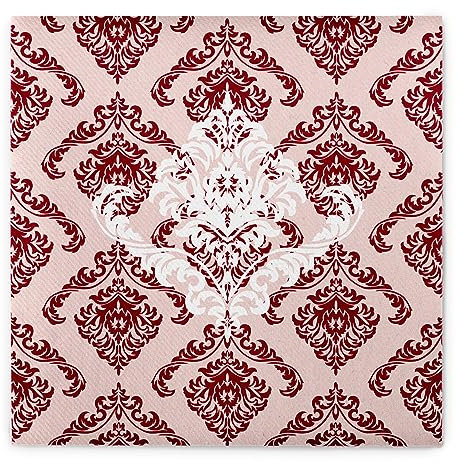 Sovie Home Linclass® Airlaid Serviette GIORGIO | Bordeaux | Für festliche Anlässe und Events | 40x40cm | 12 Stück