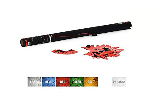 TCM FX Elektrische Konfettikanone 80 cm, rot metallic