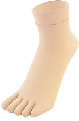 TOETOE – Legwear Plain Nylon Ankle Toe Socks