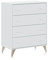 Habitdesign Commode avec 4 tiroirs, pour Chambre à Coucher, modèle Sweet, Fini en Couleur Blanc Artik, mesures: 77,5 cm (Largeur) x 95 cm (Hauteur) x 40 cm (Profondeur)