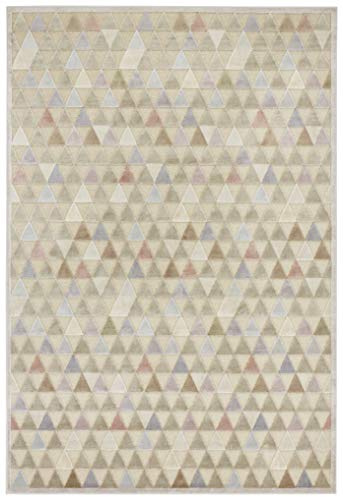 Elle Decoration Aisne Kurzflor Teppich – Seidenoptik Viskose Hoch Tief Effekt Modern flauschig Weich-für Wohnzimmer Schlafzimmer Kinderzimmer Esszimmer in Beige Pastelfarben, 120x170 cm, Dunkelgrau