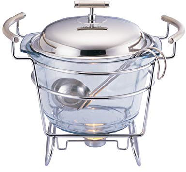 Speisewärmer Suppewärmer mit Glaseinsatz 4.0L Warmhaltebehälter (Modell 2)