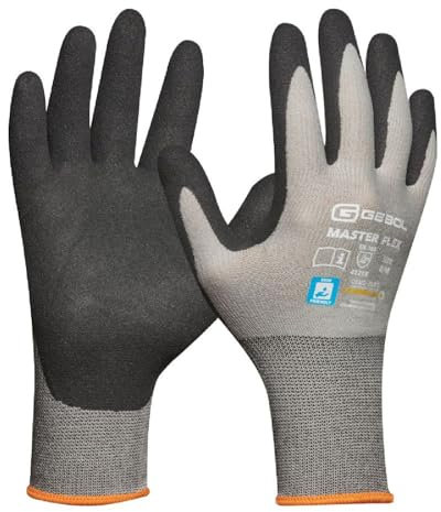 Gebol Master Flex, 1 Paar Arbeitshandschuhe für Herren mit PU-Nitril-Beschichtung & Sandy Finish, Dermatologisch getestet, nahtlos, atmungsaktiv für Montage & Mechanik, XL (Gr. 10)