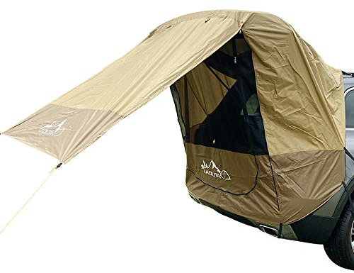 Tienda de campaña para maletero de coche, SUV, toldo de coche, parasol a prueba de lluvia, artículos esenciales para camping, picnic (marrón)