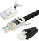 VCELINK (2ème génération Connecteur RJ45 Cat7 Cat6A Fiche Réseau Pass Through RJ45 pour Câble de Pose Blindé avec Guide du Fil et Protection Anti-torsion Lot de 20