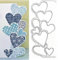 Metall-Stanzformen mit Herz-Rand, Stanzform, hohler Herz-Rahmen, Dekoration, Scrapbook-Form-Schablonen für DIY, Scrapbooking, Foto, dekorative Prägepapier-Stanzformen für Scrapbooking
