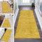 QQrunner Kücheteppich Waschbar Läufer Teppich Lang Flur rutschfest Gelb 100x120cm Meterware Abstrakt Teppichmatten Waschbar Korridor Wohnzimmer Schlafzimmer 40-120cm Breit, Anpassbare Größe