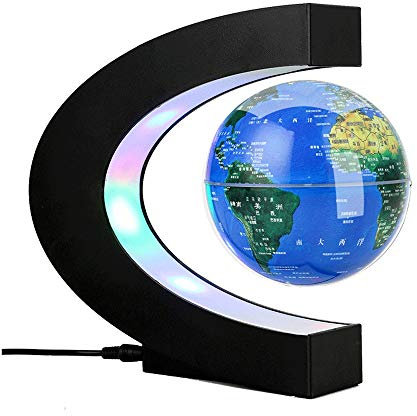 RFME MDWJ Suspension World Map Floating Globe Home Office Decor Gadgets for Home Christmas Day Gifts